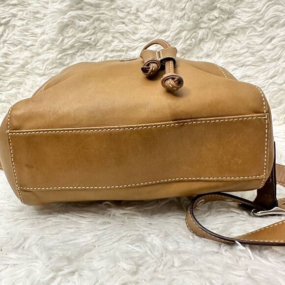 COACH Vintage Light Tan Leather Legacy Drawstring‎ Backpack Bag 9569 small main image 7